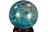 Bright Blue Apatite Sphere - Madagascar #121841-1